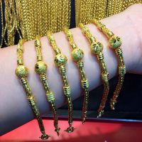 สร้อยข้อมือ น้ำหนัก 1บาท ลายกระดูกงูสปริงกลางมะยม  น้ำหนัก 15.16 กรัม
